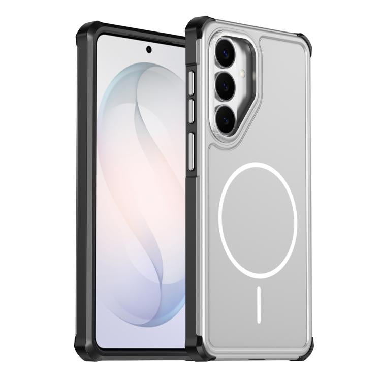For Samsung Galaxy S26+ 5G Solid Color 2 in 1 Magnetic Airbag Shockproof Phone Case