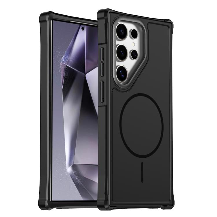 For Samsung Galaxy S24 Ultra 5G Solid Color 2 in 1 Magnetic Airbag Shockproof Phone Case