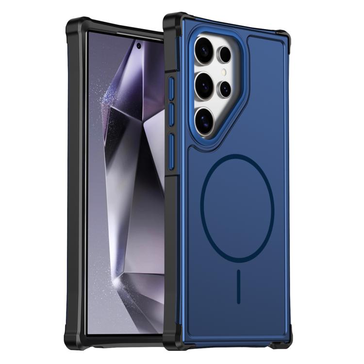 For Samsung Galaxy S24 Ultra 5G Solid Color 2 in 1 Magnetic Airbag Shockproof Phone Case