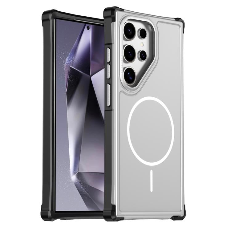 For Samsung Galaxy S24 Ultra 5G Solid Color 2 in 1 Magnetic Airbag Shockproof Phone Case