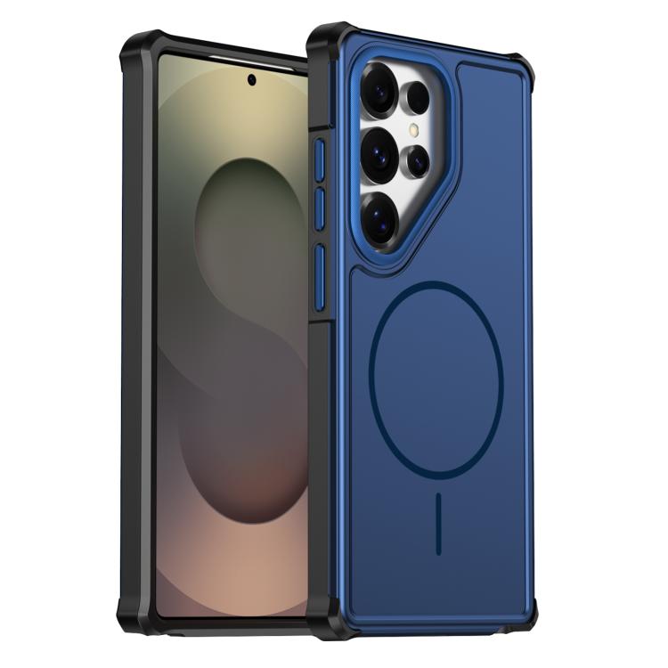 For Samsung Galaxy S25 Ultra 5G Solid Color 2 in 1 Magnetic Airbag Shockproof Phone Case