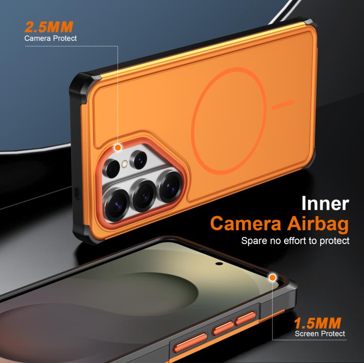 For Samsung Galaxy S26 5G Solid Color 2 in 1 Magnetic Airbag Shockproof Phone Case