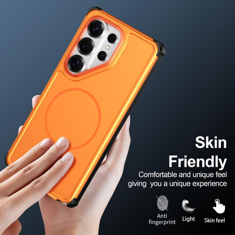 For Samsung Galaxy S26 Ultra 5G Solid Color 2 in 1 Magnetic Airbag Shockproof Phone Case
