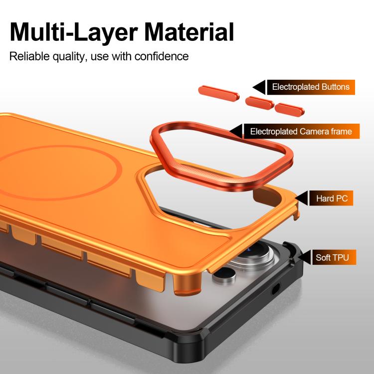 For Samsung Galaxy S26 Ultra 5G Solid Color 2 in 1 Magnetic Airbag Shockproof Phone Case