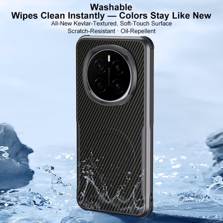 For Honor Magic7 Blade-Style Carbon Fiber Texture Magnetic Skin-Feel Phone Case