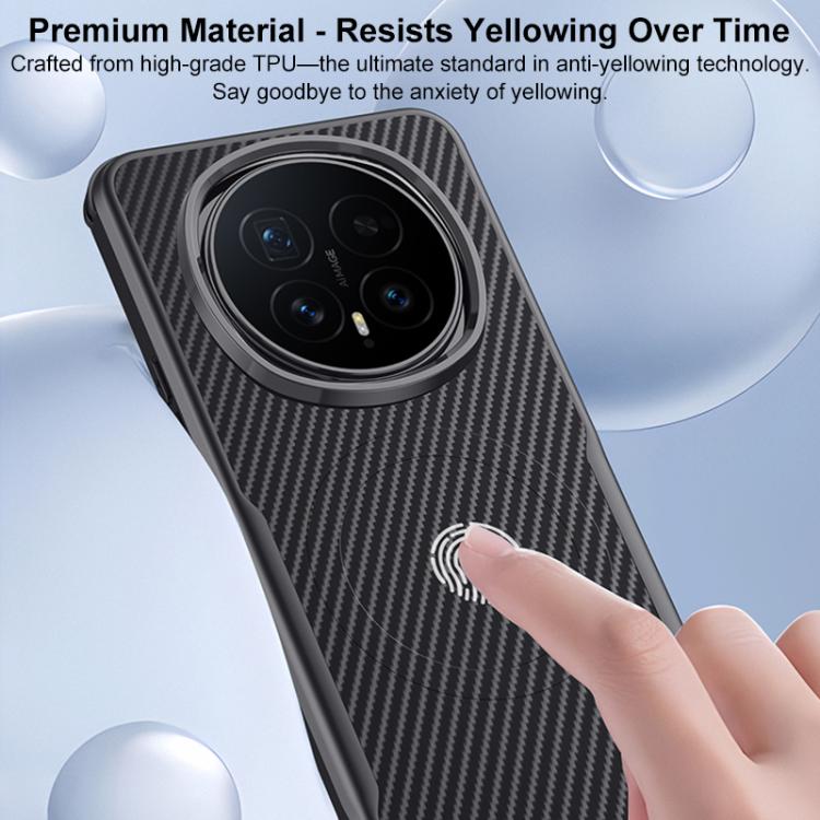 For Honor Magic8 Blade-Style Carbon Fiber Texture Magnetic Skin-Feel Phone Case