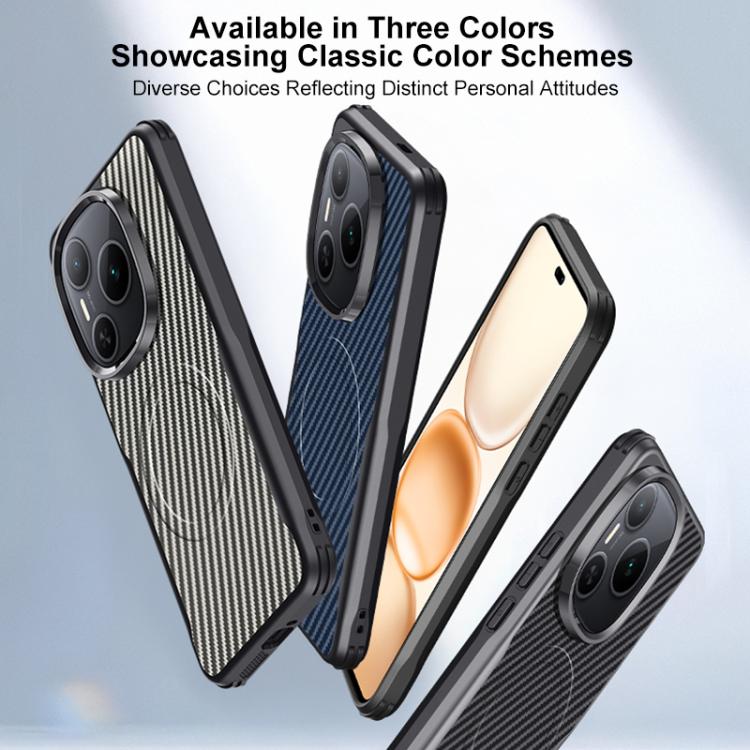For Honor Power Blade-Style Carbon Fiber Texture Magnetic Skin-Feel Phone Case