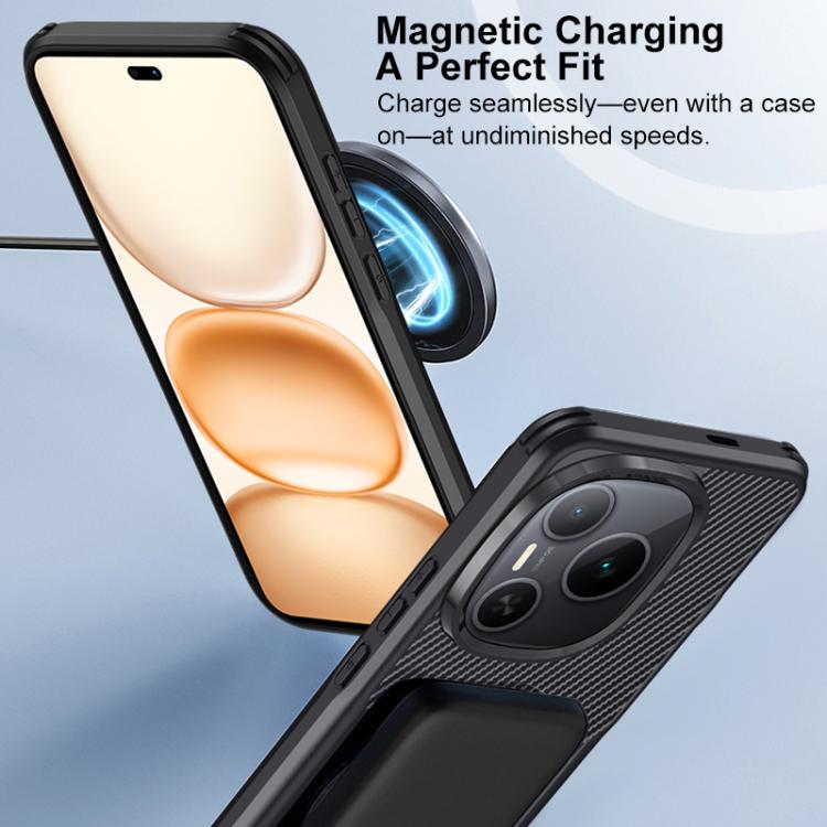 For Honor Power Blade-Style Carbon Fiber Texture Magnetic Skin-Feel Phone Case