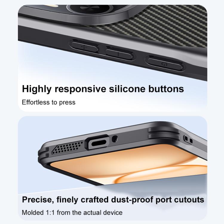 For Honor Power Blade-Style Carbon Fiber Texture Magnetic Skin-Feel Phone Case