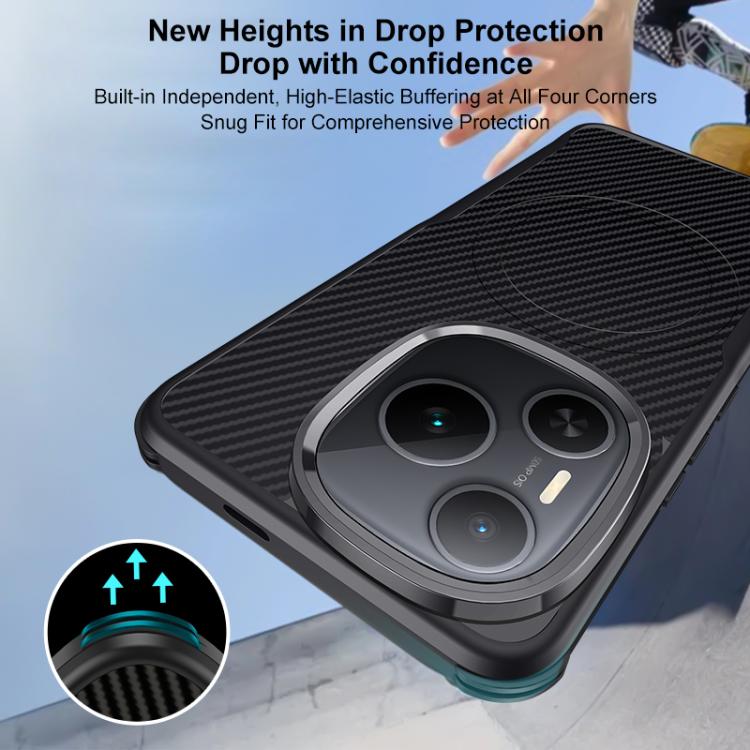 For Honor Power Blade-Style Carbon Fiber Texture Magnetic Skin-Feel Phone Case