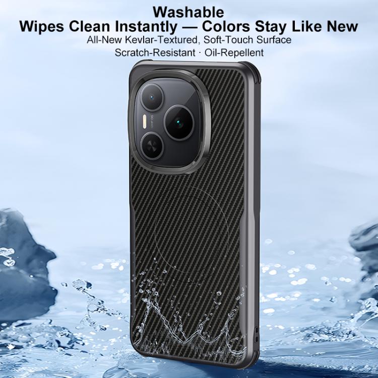 For Honor Power Blade-Style Carbon Fiber Texture Magnetic Skin-Feel Phone Case
