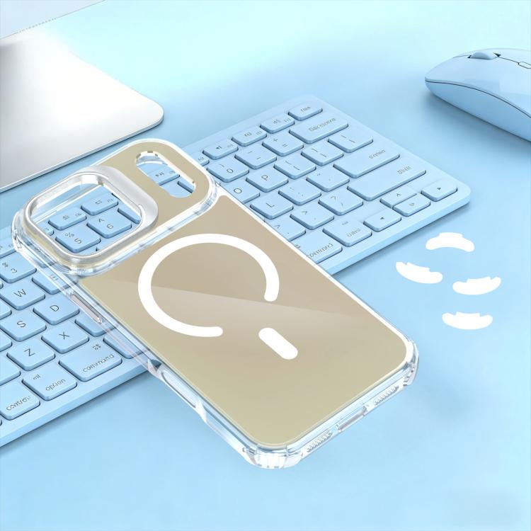 For iPhone 17 Pro Max Chameleon Lens Kickstand Magnetic Phone Case