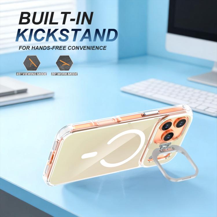 For iPhone 17 Pro Max Chameleon Lens Kickstand Magnetic Phone Case