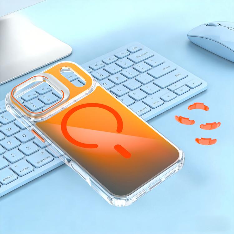 For iPhone 17 Pro Max Chameleon Lens Kickstand Magnetic Phone Case