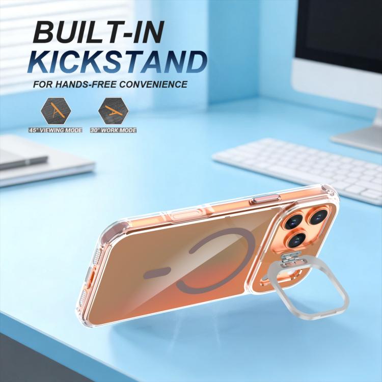 For iPhone 17 Pro Max Chameleon Lens Kickstand Magnetic Phone Case