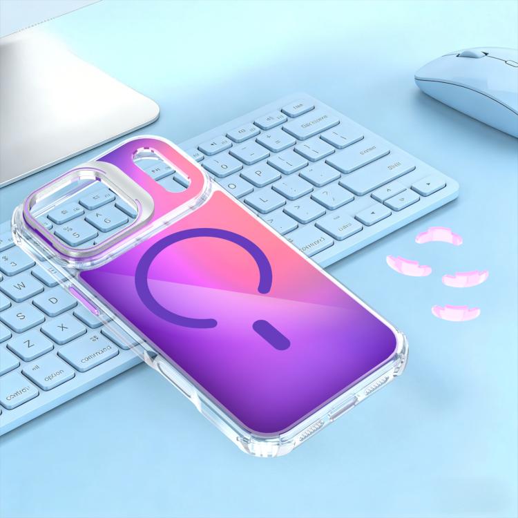 For iPhone 17 Pro Max Chameleon Lens Kickstand Magnetic Phone Case