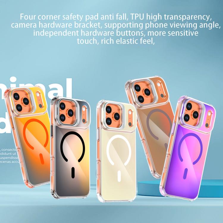 For iPhone 17 Pro Chameleon Lens Kickstand Magnetic Phone Case