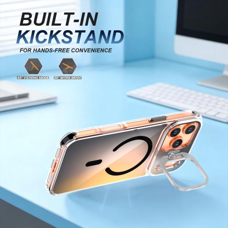 For iPhone 17 Pro Chameleon Lens Kickstand Magnetic Phone Case