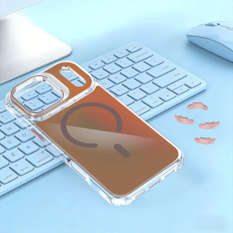 For iPhone 17 Pro Chameleon Lens Kickstand Magnetic Phone Case