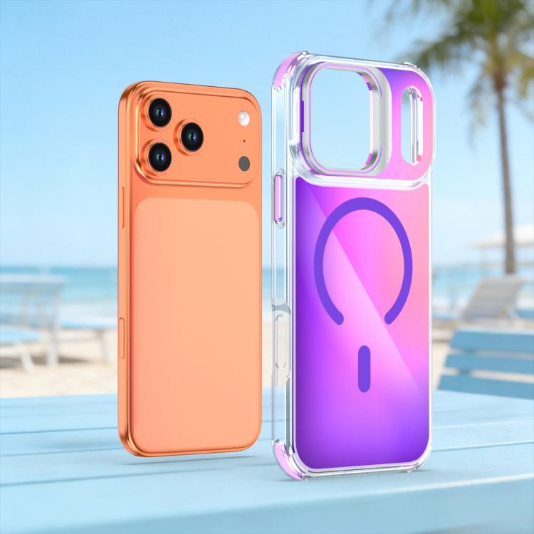 For iPhone 17 Pro Chameleon Lens Kickstand Magnetic Phone Case