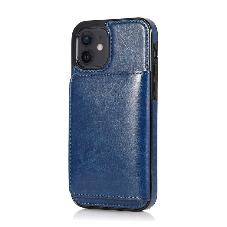 For iPhone 12 mini Shockproof PU + TPU Protective Case with Card Slots & Holder