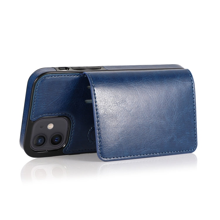 For iPhone 12 mini Shockproof PU + TPU Protective Case with Card Slots & Holder
