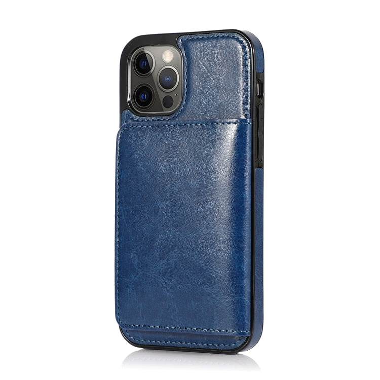 For iPhone 12 Pro Max Shockproof PU + TPU Protective Case with Card Slots & Holder