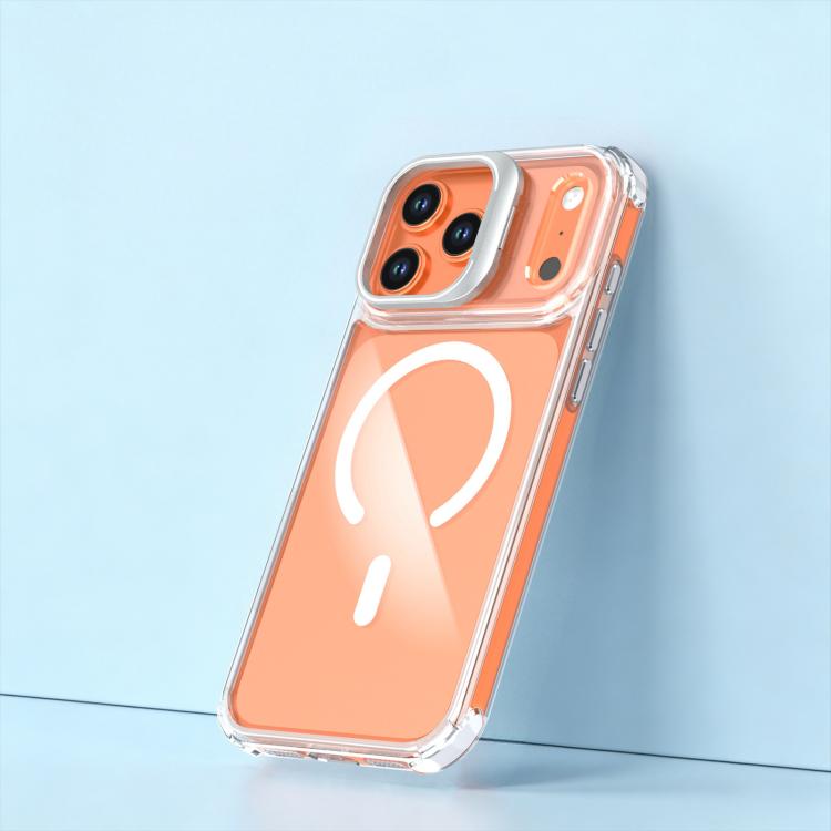 For iPhone 17 Pro Max Transparent Lens Kickstand Magnetic Phone Case