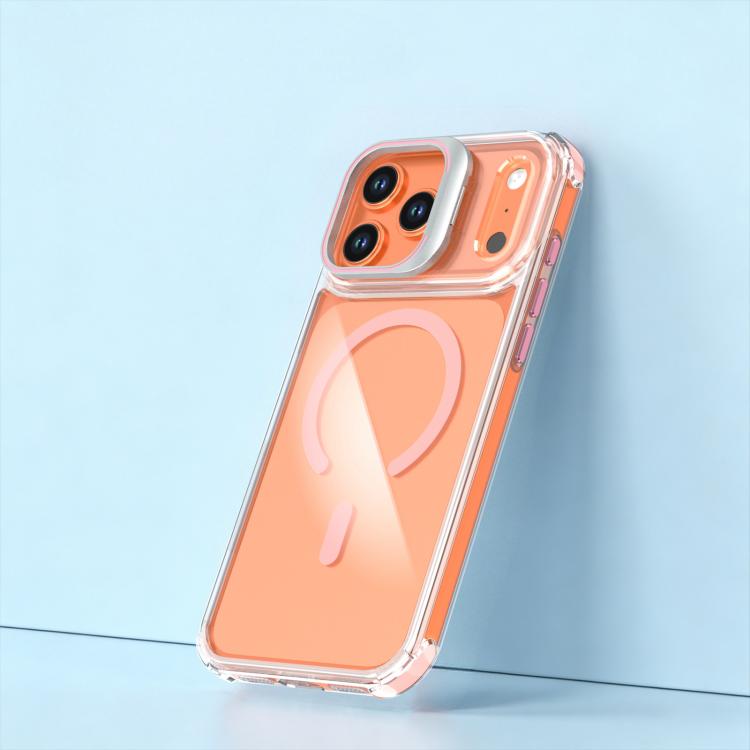 For iPhone 17 Pro Max Transparent Lens Kickstand Magnetic Phone Case