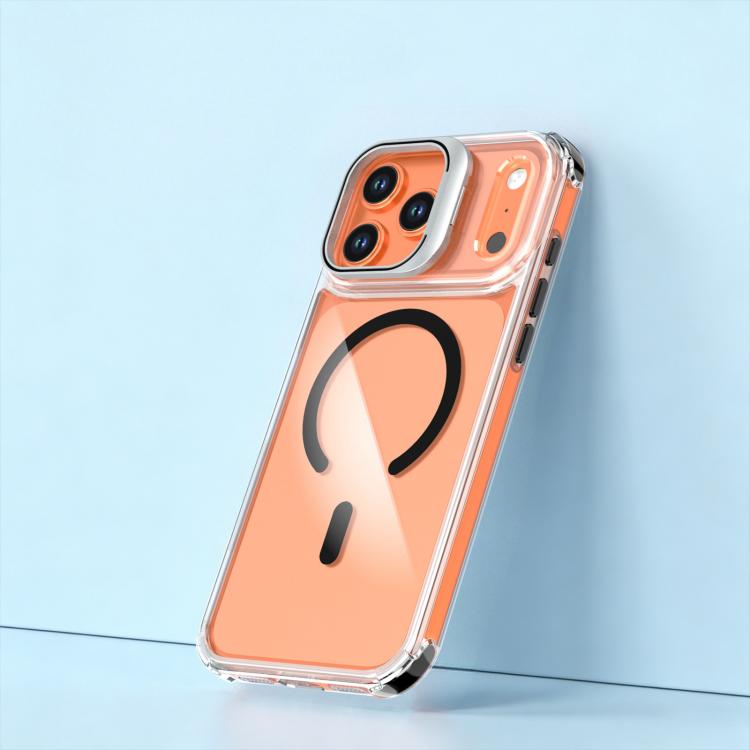 For iPhone 17 Pro Max Transparent Lens Kickstand Magnetic Phone Case