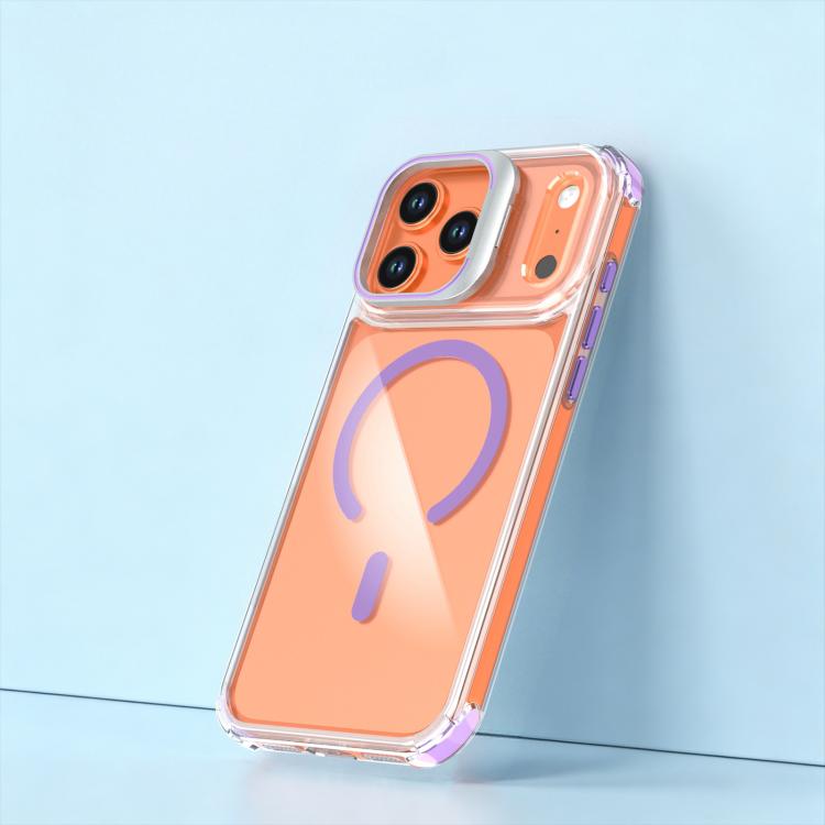 For iPhone 17 Pro Max Transparent Lens Kickstand Magnetic Phone Case