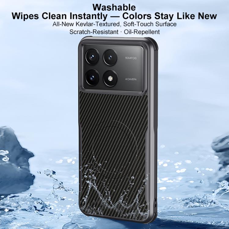 For Redmi K70 Ultra Blade-Style Carbon Fiber Texture Magnetic Skin-Feel Phone Case