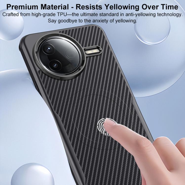 For Redmi K80 Pro Blade-Style Carbon Fiber Texture Magnetic Skin-Feel Phone Case