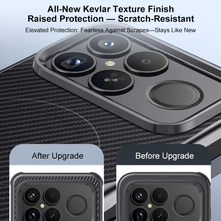 For Redmi K90 / Poco F8 Pro 5G Blade-Style Carbon Fiber Texture Magnetic Skin-Feel Phone Case