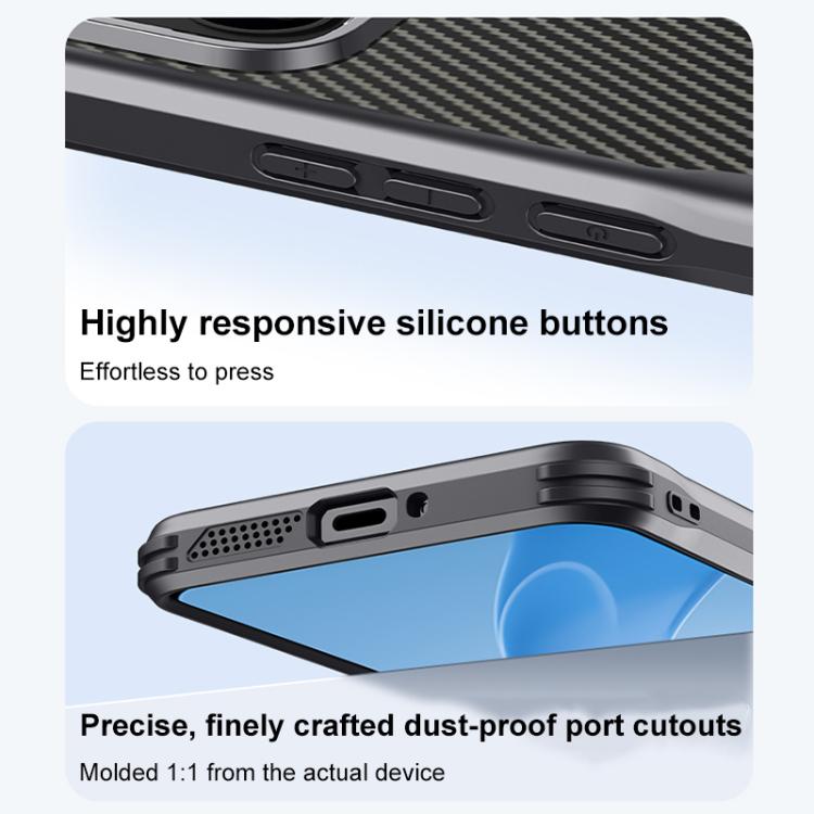 For Redmi K90 / Poco F8 Pro 5G Blade-Style Carbon Fiber Texture Magnetic Skin-Feel Phone Case