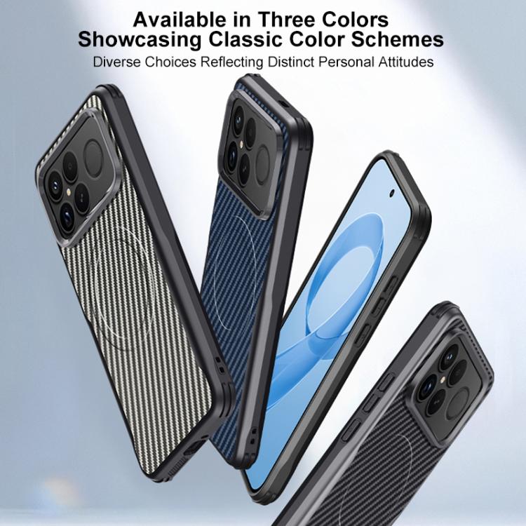 For Redmi K90 / Poco F8 Pro 5G Blade-Style Carbon Fiber Texture Magnetic Skin-Feel Phone Case