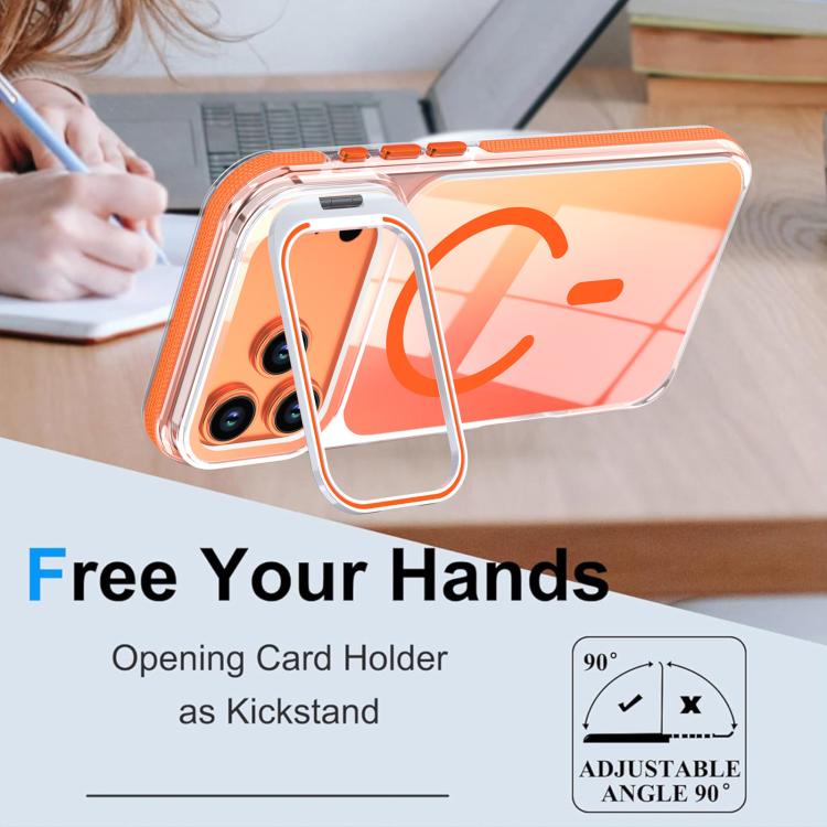 For iPhone 17 Pro Max Vibrant Chameleon Lens Kickstand Magnetic Phone Case