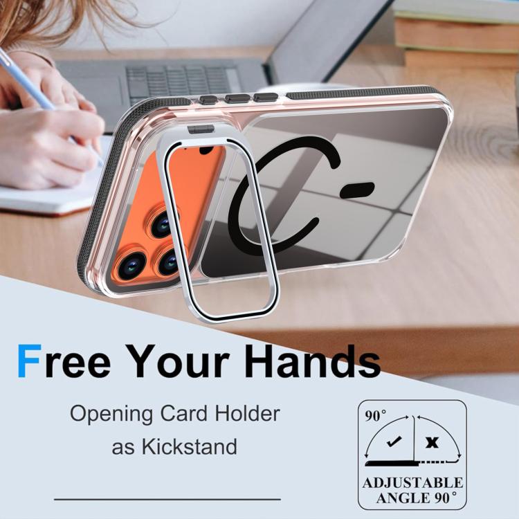 For iPhone 17 Pro Max Vibrant Chameleon Lens Kickstand Magnetic Phone Case