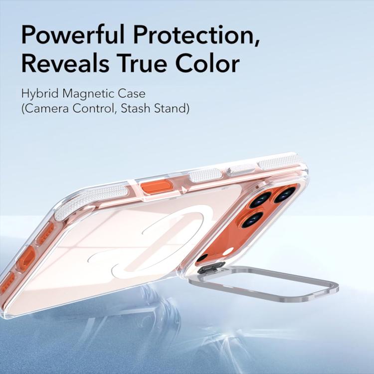 For iPhone 17 Pro Vibrant Chameleon Lens Kickstand Magnetic Phone Case