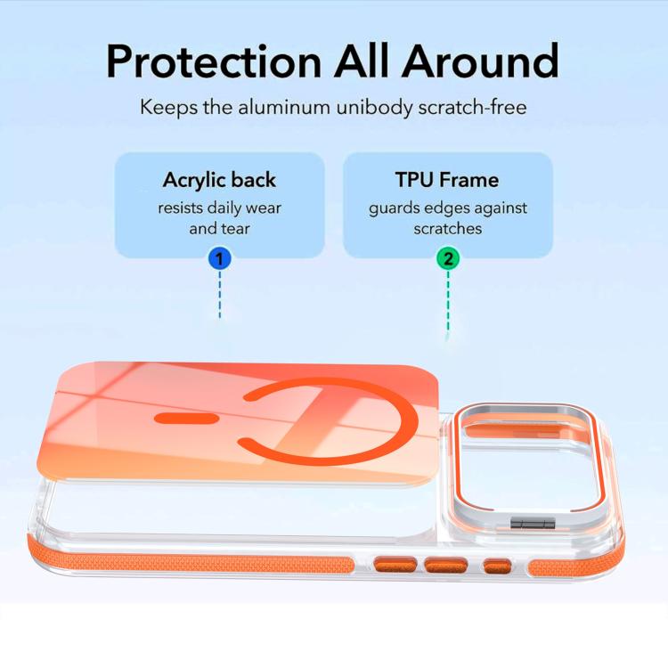 For iPhone 17 Pro Vibrant Chameleon Lens Kickstand Magnetic Phone Case
