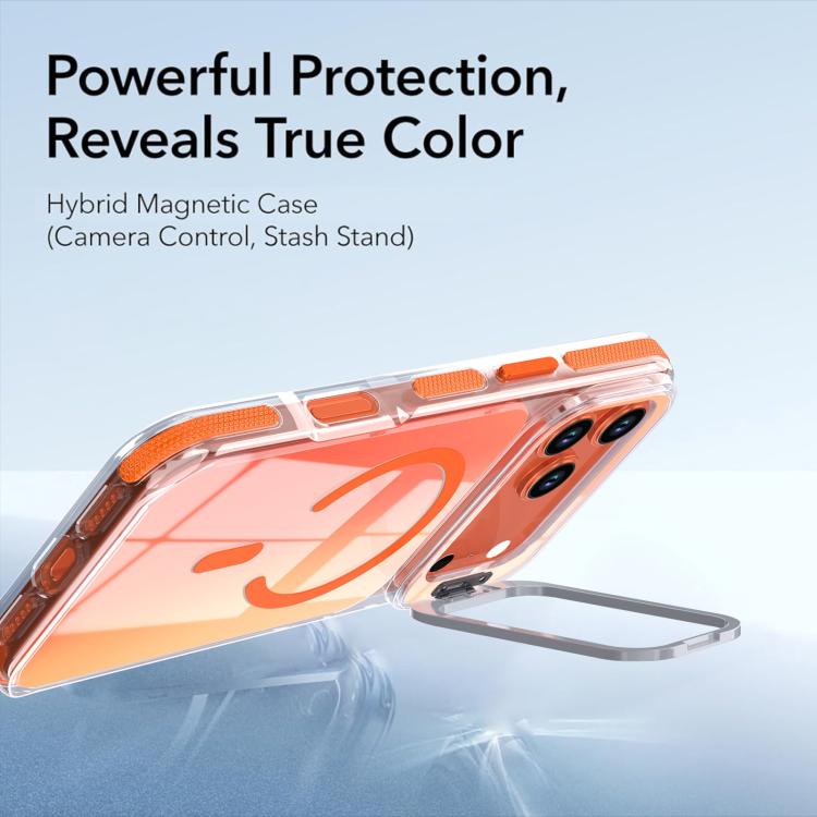 For iPhone 17 Pro Vibrant Chameleon Lens Kickstand Magnetic Phone Case
