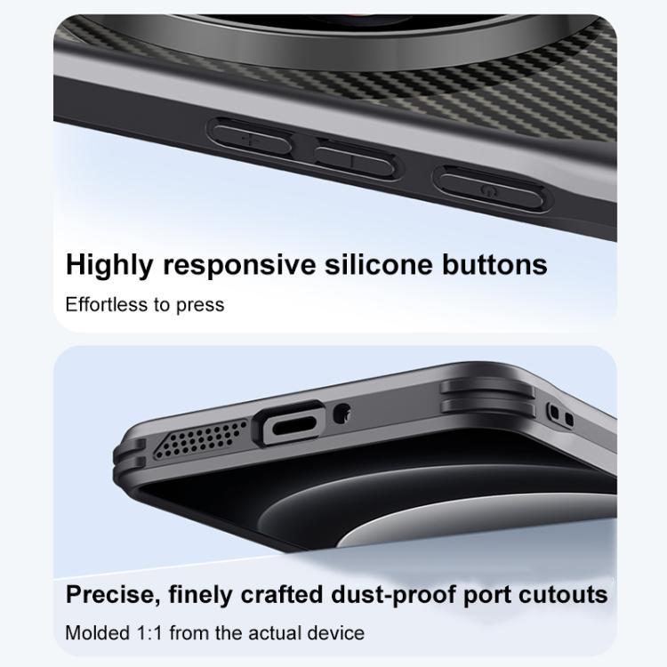 For Xiaomi 14 Pro Blade-Style Carbon Fiber Texture Magnetic Skin-Feel Phone Case