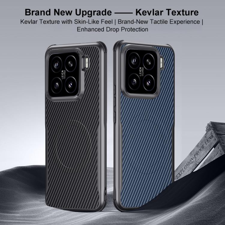 For Xiaomi 15 Pro Blade-Style Carbon Fiber Texture Magnetic Skin-Feel Phone Case