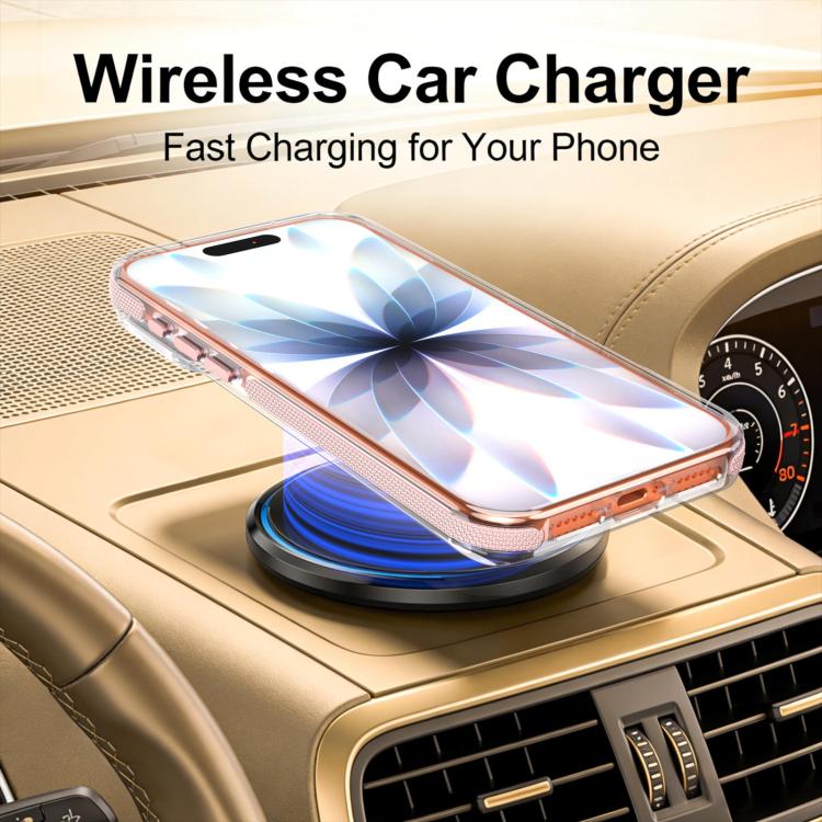 For iPhone 17 Pro Vibrant Transparent Lens Kickstand Magnetic Phone Case
