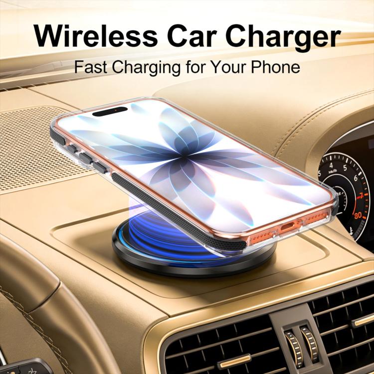 For iPhone 17 Pro Vibrant Transparent Lens Kickstand Magnetic Phone Case