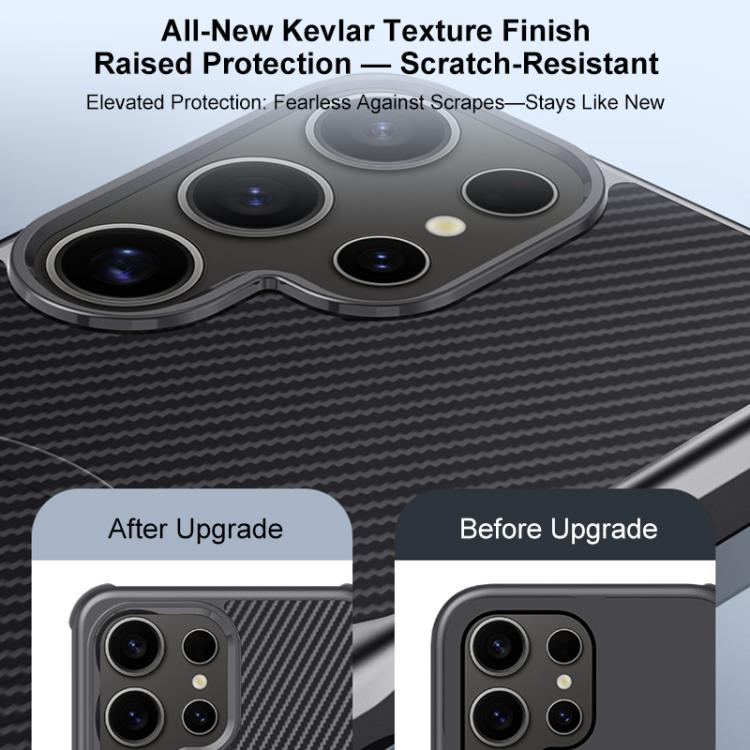 For Samsung Galaxy S23 5G Blade-Style Carbon Fiber Texture Magnetic Skin-Feel Phone Case