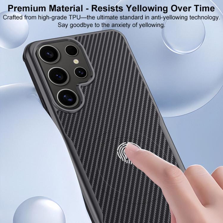 For Samsung Galaxy S24 5G Blade-Style Carbon Fiber Texture Magnetic Skin-Feel Phone Case