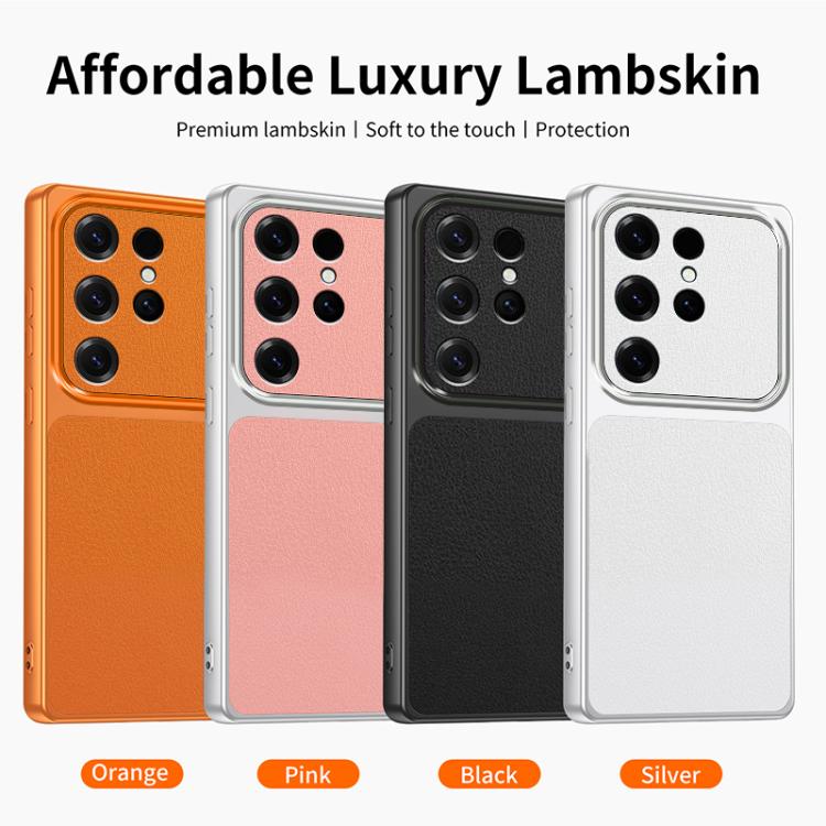 For Samsung Galaxy S25 Ultra 5G Lambskin Series Skin Feel Shockproof Phone Case