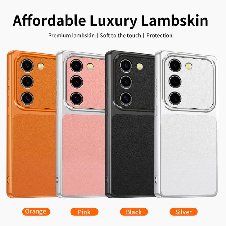For Galaxy S23 5G Lambskin Series Skin Feel Shockproof Phone Case