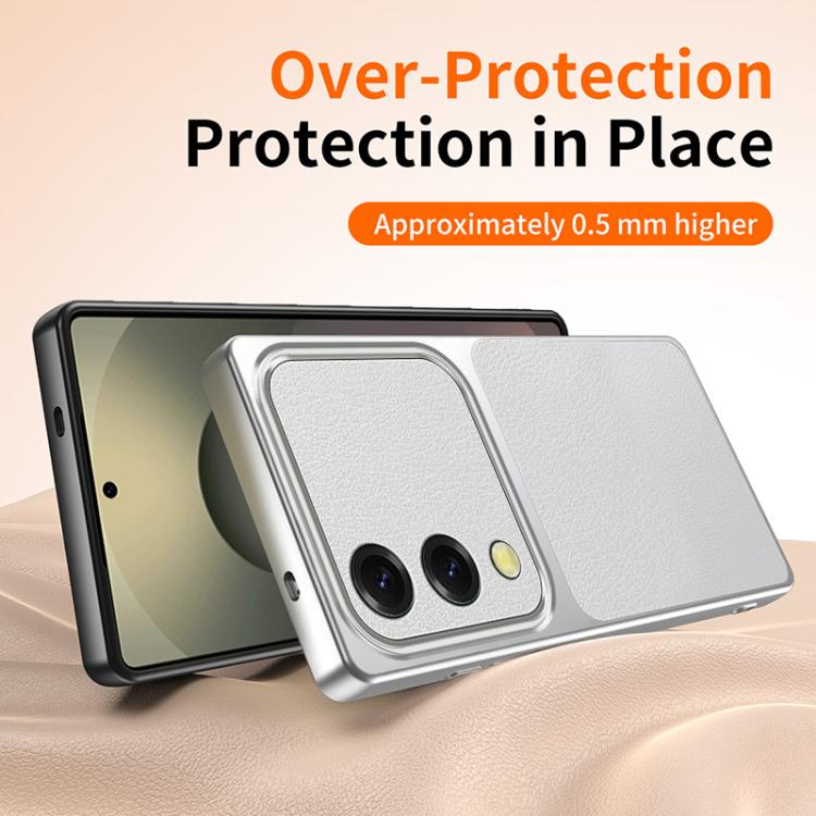 For Galaxy S25 Edge 5G Lambskin Series Skin Feel Shockproof Phone Case